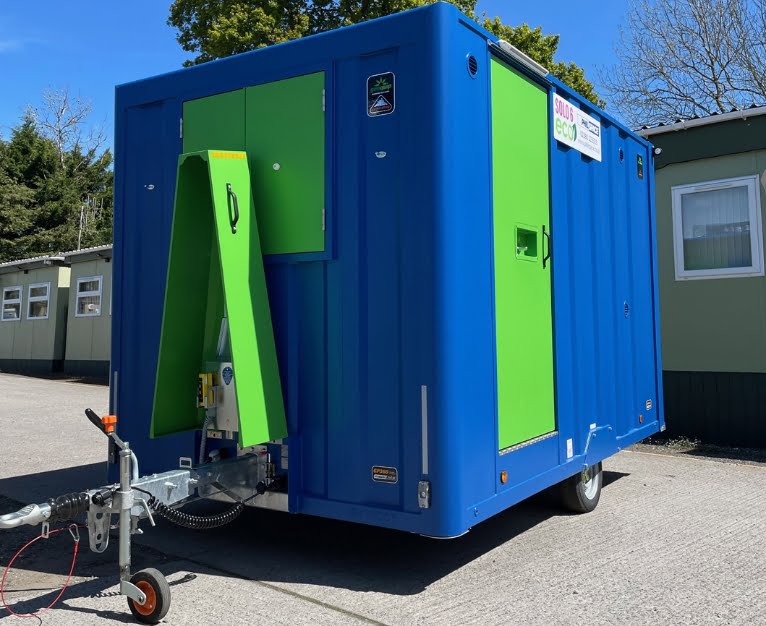 An external front shot of the ECO 6 welfare unit from Philspace